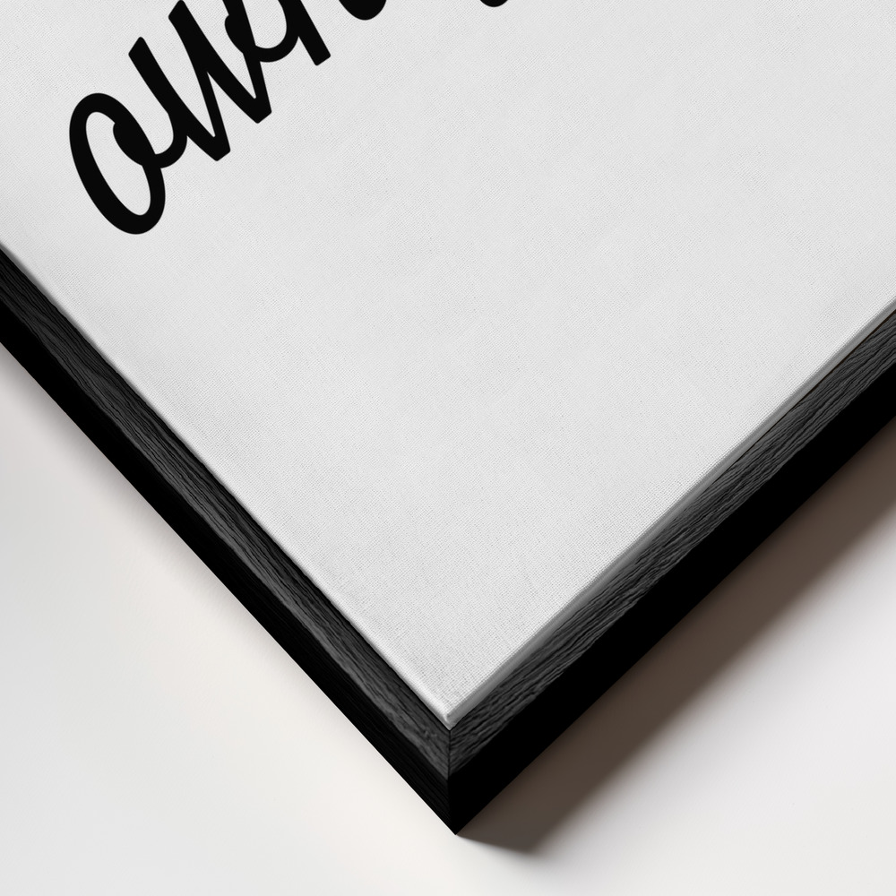 Canvas print - I am my own guru frame close up - black frame