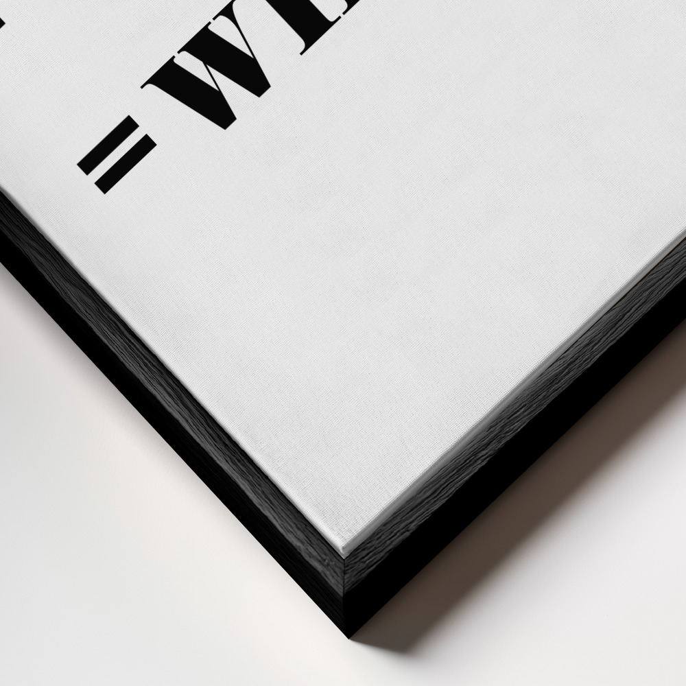 Canvas print - Winner frame close up - black frame