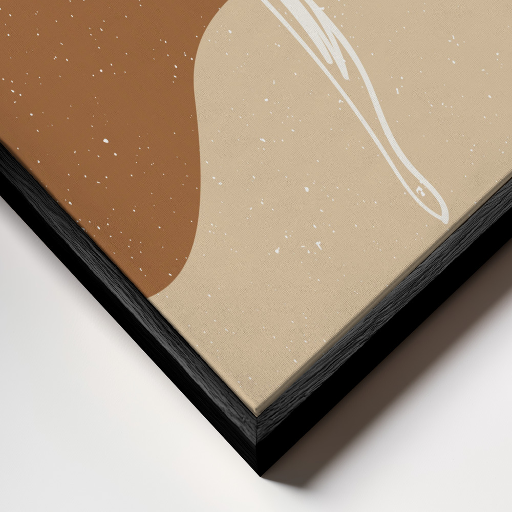 Leinwandbild - Abstract composition 15 rahmen Nahaufnahme - schwarzer Rahmen