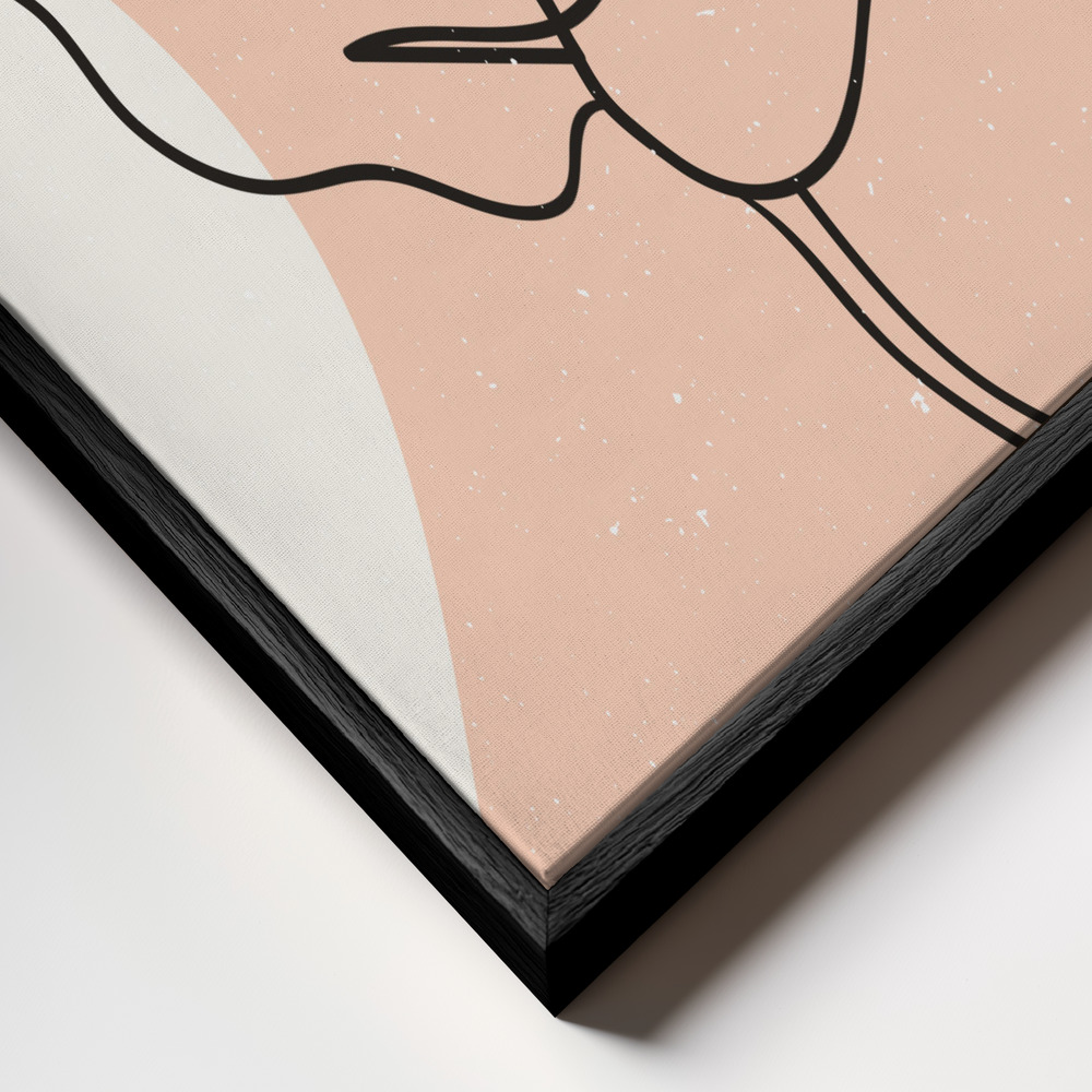 Canvas print - Abstract composition 22 frame close up - black frame