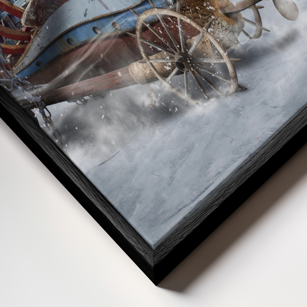 Canvas schilderi - An insurmountable obstacle frame close-up - zwart frame