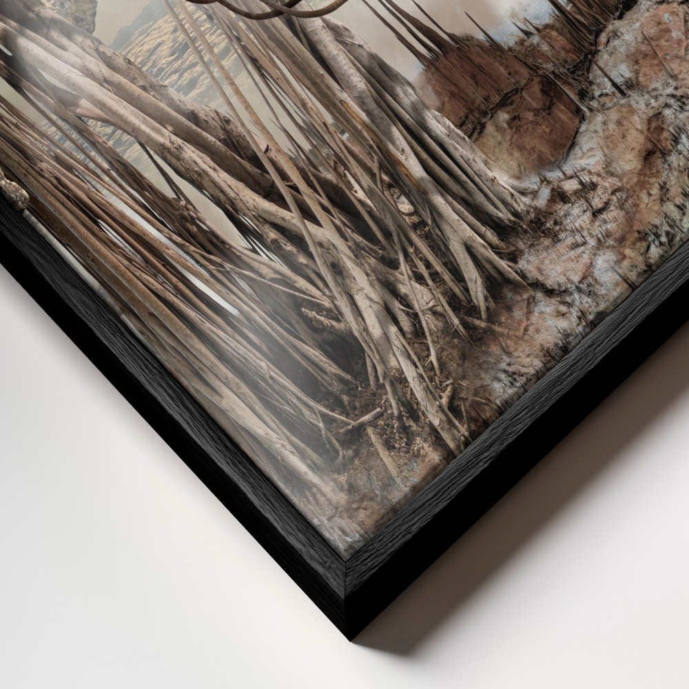 Canvas schilderi - A memory from the future frame close-up - zwart frame