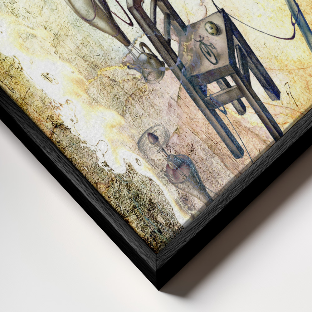 Canvas schilderi - The insomnia No. 2 frame close-up - zwart frame