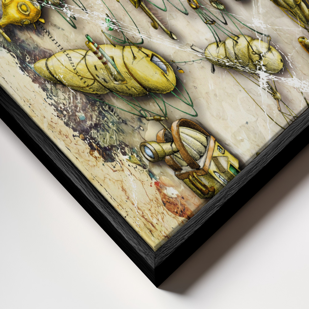 Canvas schilderi - Sleepless Nights - the first frame close-up - zwart frame