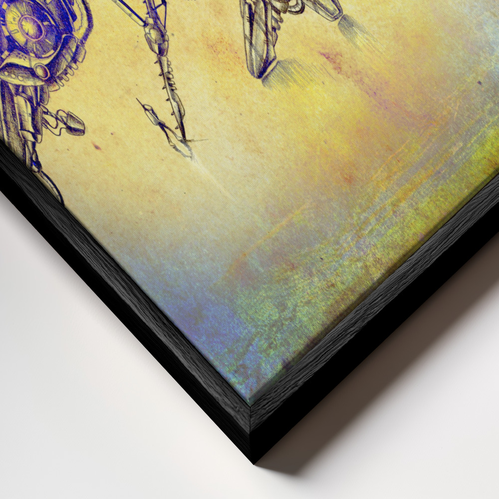 Canvas schilderi - Velocide spaceship frame close-up - zwart frame