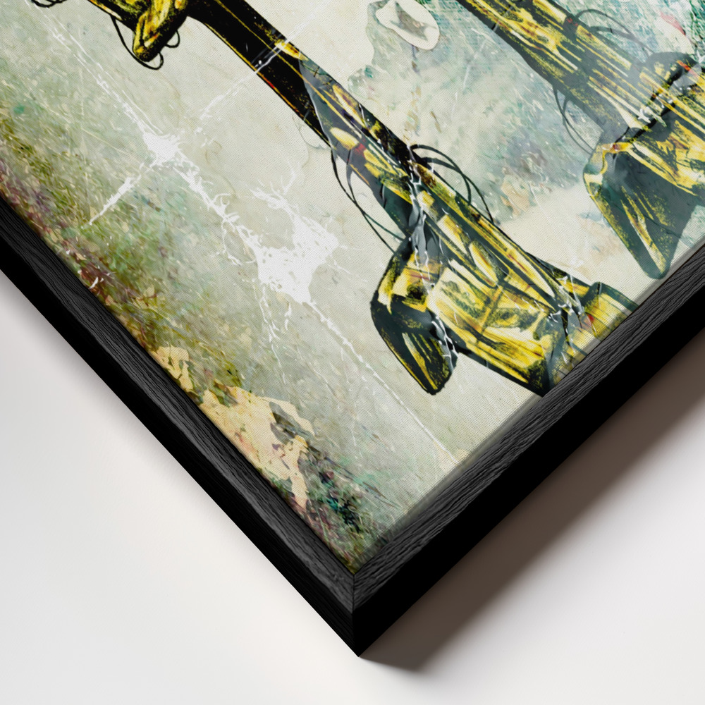 Canvas schilderi - Cyborg Ree-Kaa frame close-up - zwart frame