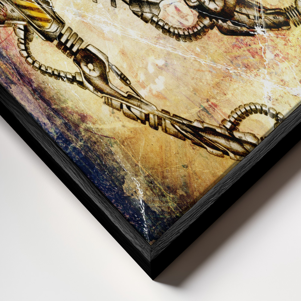 Canvas schilderi - Tekton 18 cyborg frame close-up - zwart frame