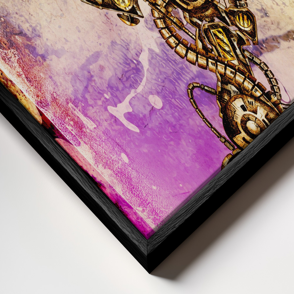 Canvas taulu - Krytion 3 kehys lähikuvassa - musta kehys