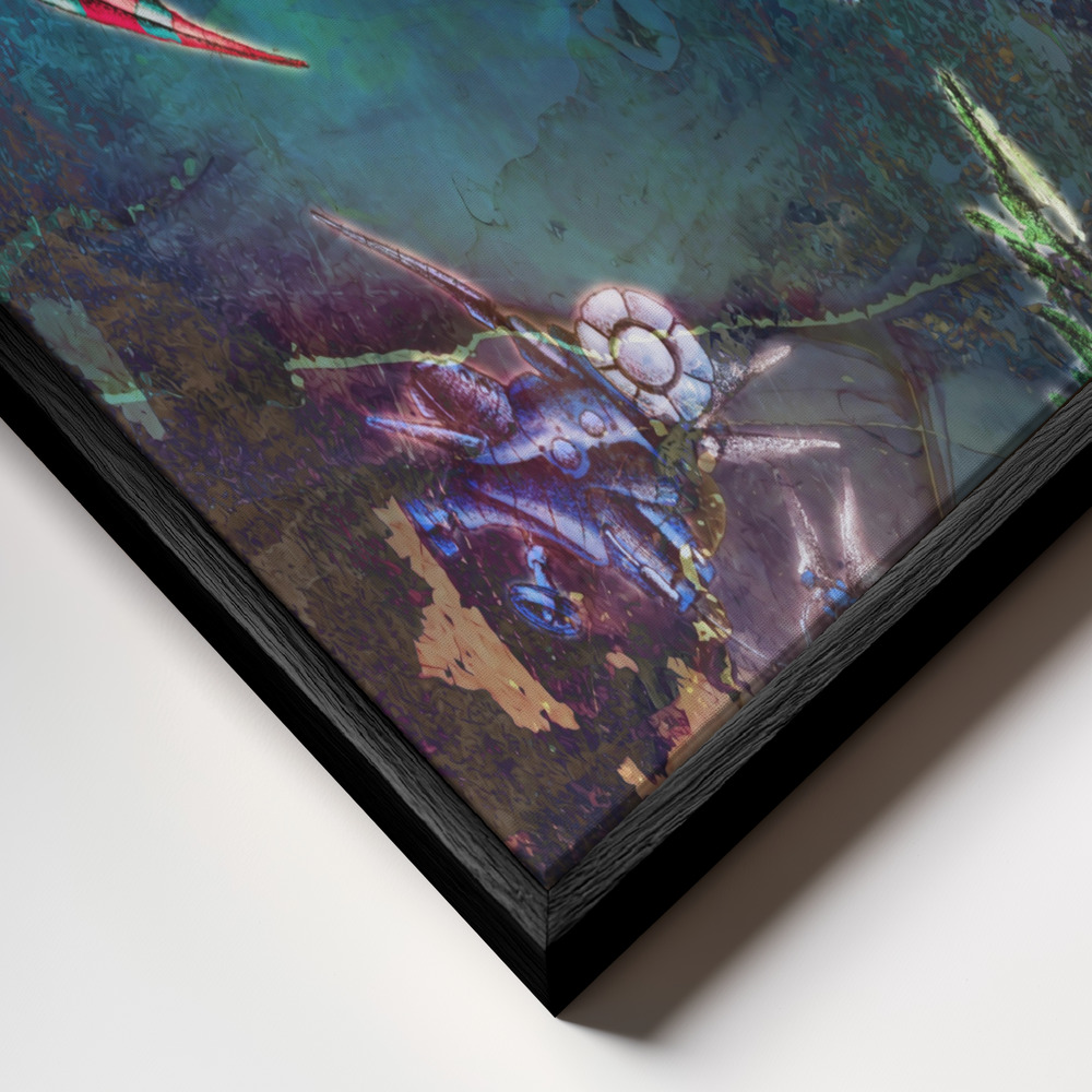 Canvas print - Deep 1 frame close up - black frame