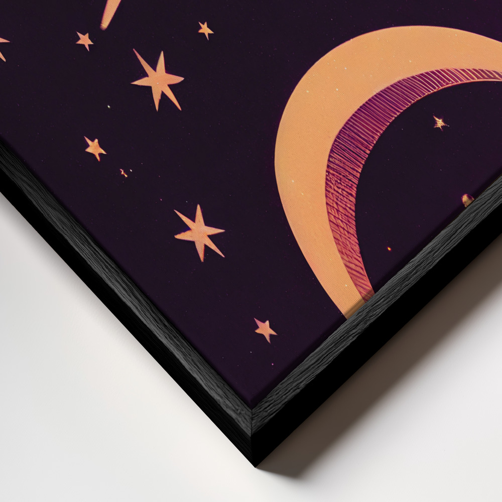 Canvas print - A Galactic Dream frame close up - black frame