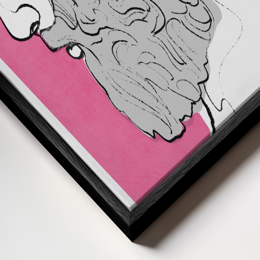 Canvas print - Aares frame close up - black frame