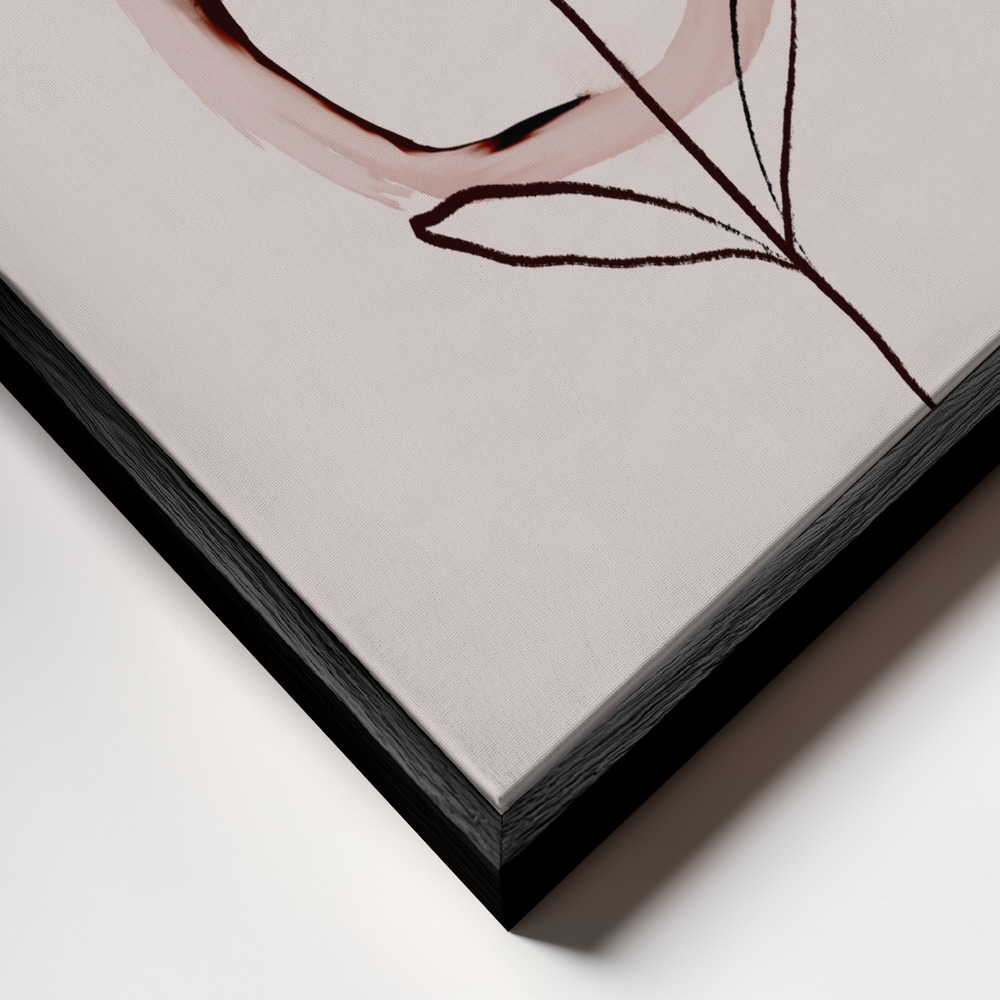 Canvas print - Coffee No 1 frame close up - black frame