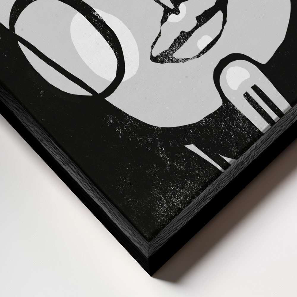 Toile - Dreaming Frida cadre en gros plan - cadre noir