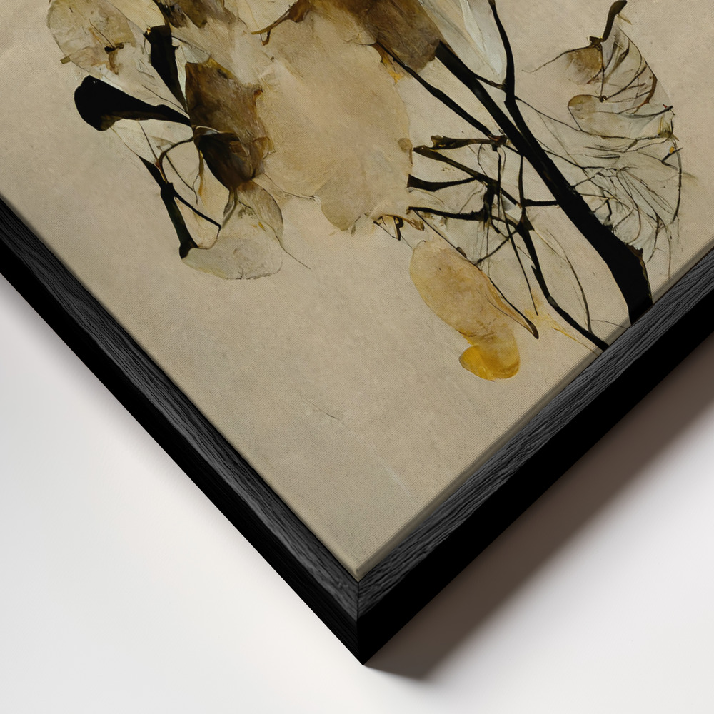 Canvas taulu - Golden Seed kehys lähikuvassa - musta kehys