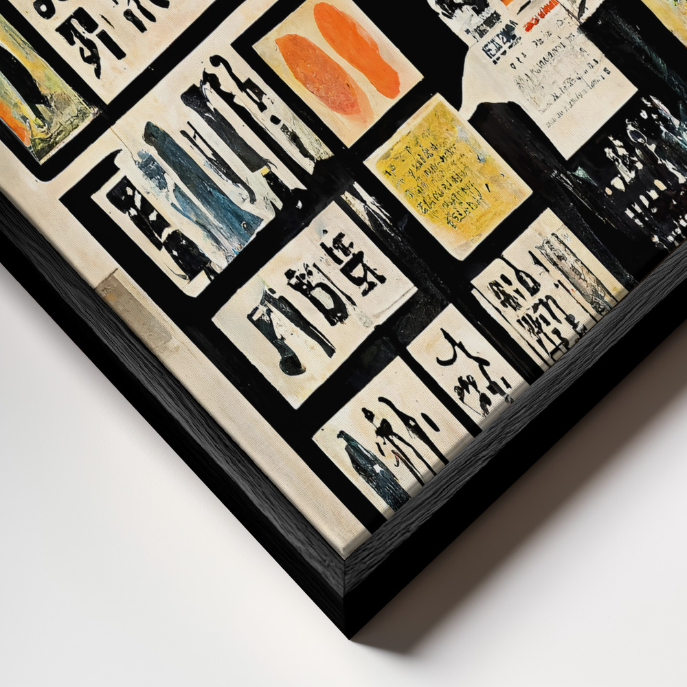 Canvas print - Good News frame close up - black frame