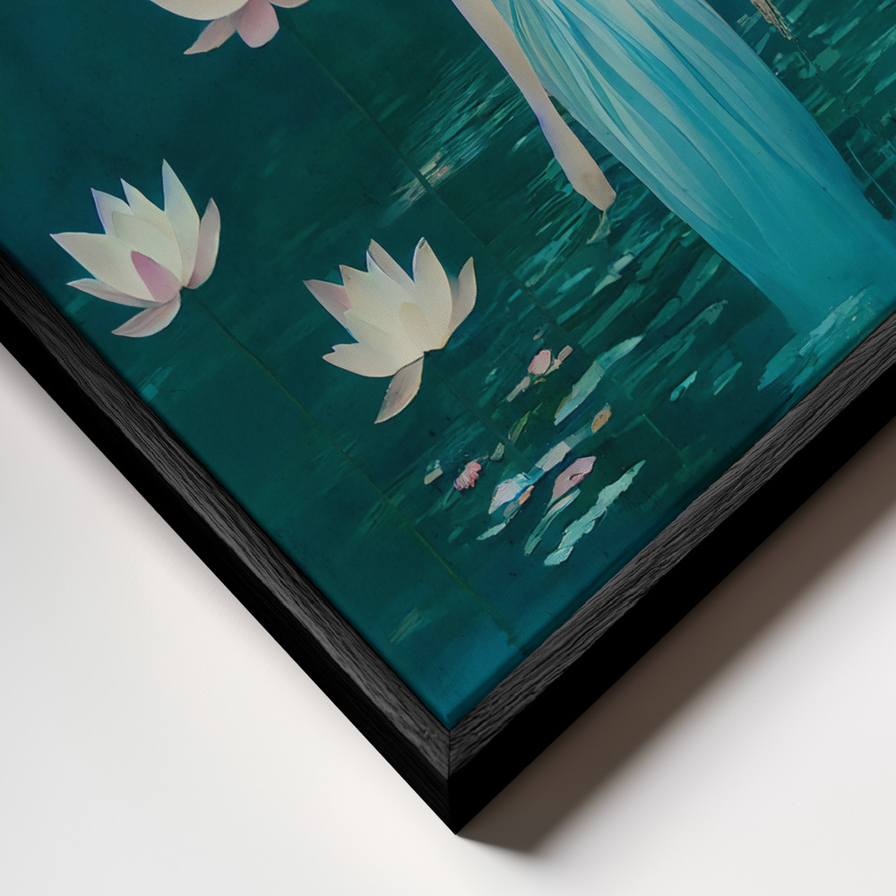 Canvas taulu - In The Pond kehys lähikuvassa - musta kehys
