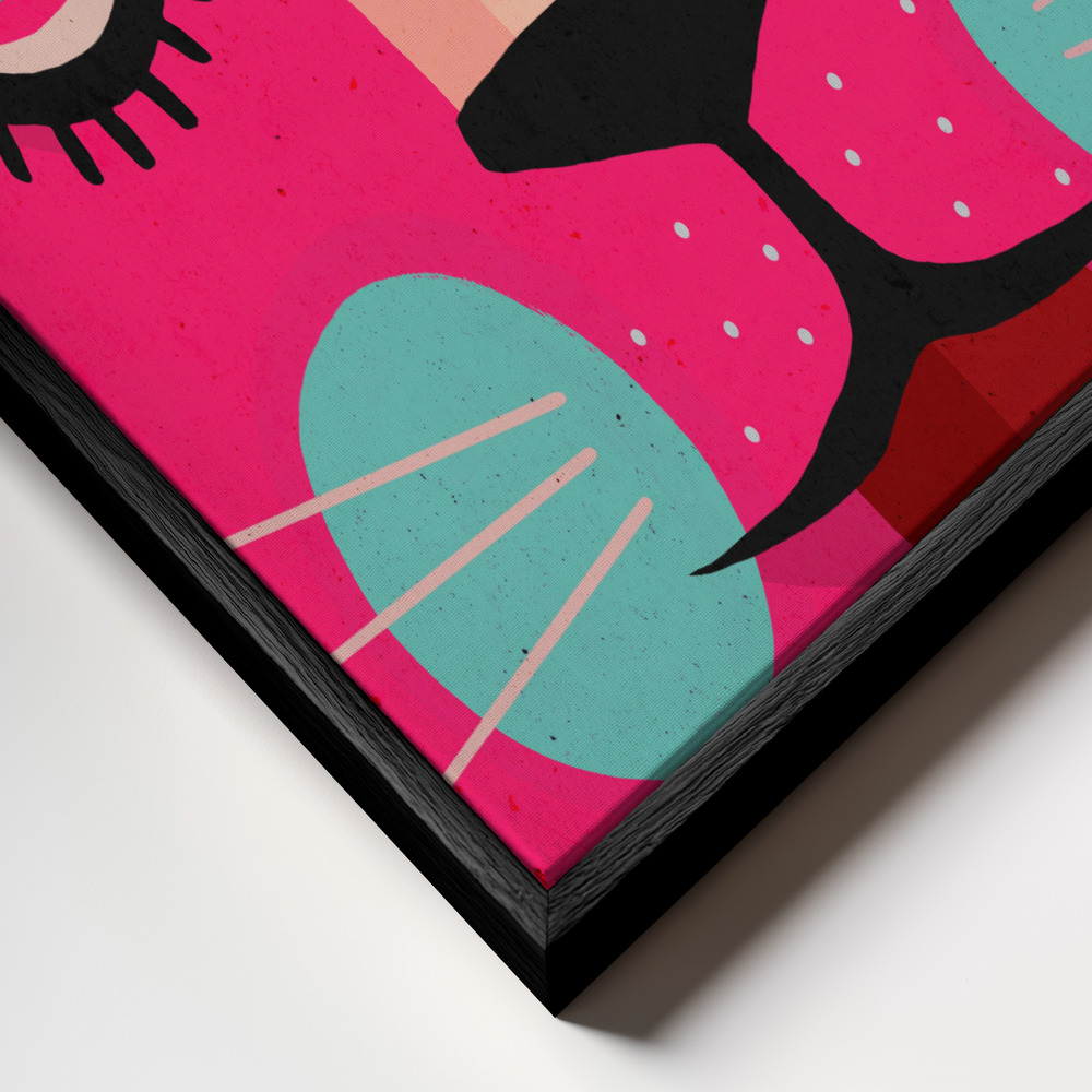 Canvas print - Neon! frame close up - black frame