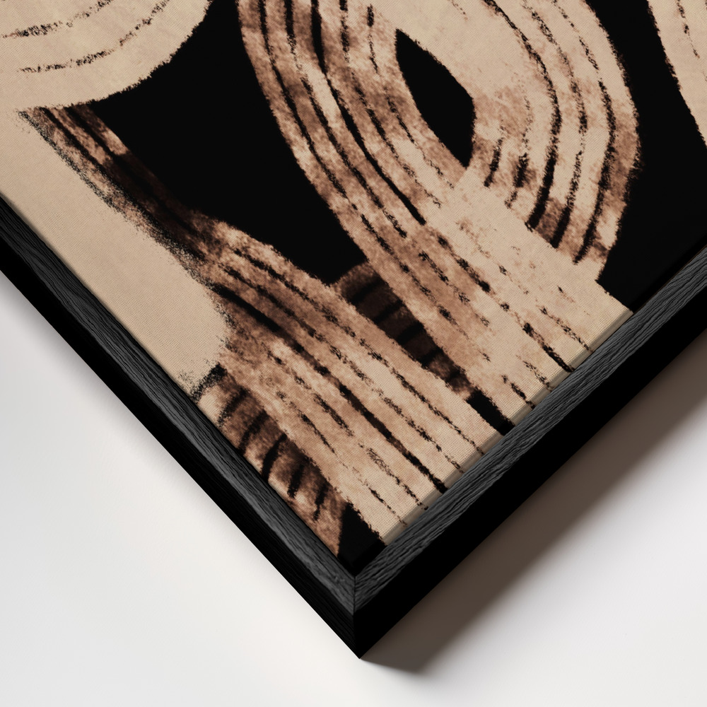 Toile - Paths cadre en gros plan - cadre noir