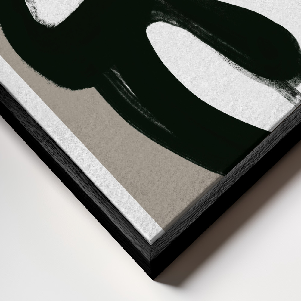 Canvas print - Sit And Wait frame close up - black frame