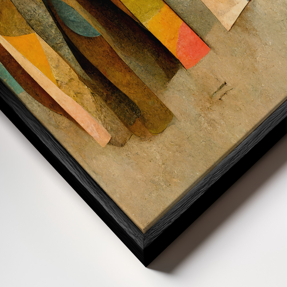 Toile - Scrolls cadre en gros plan - cadre noir