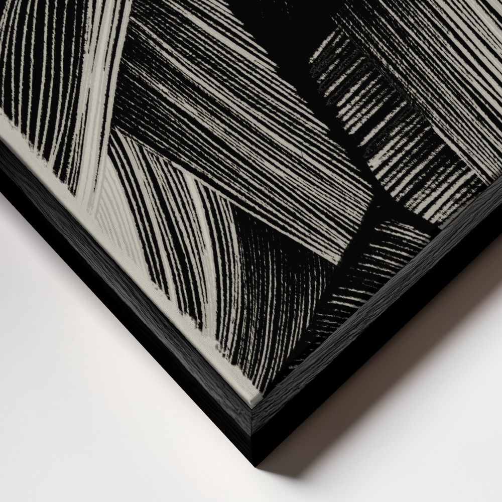 Canvas print - Straw No 1 frame close up - black frame