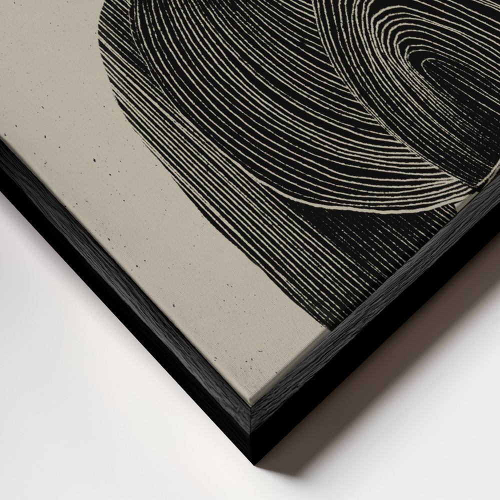 Canvas print - Straw No 2 frame close up - black frame