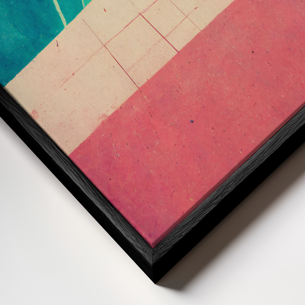 Canvas print - Swimming Pool frame close up - black frame