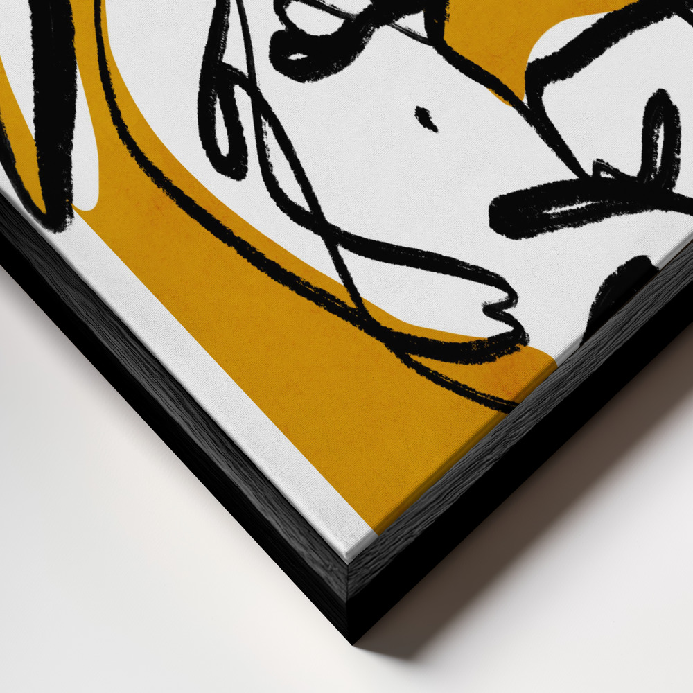 Canvastavla The Female Dancers - Tavla ram närbild - svart ram