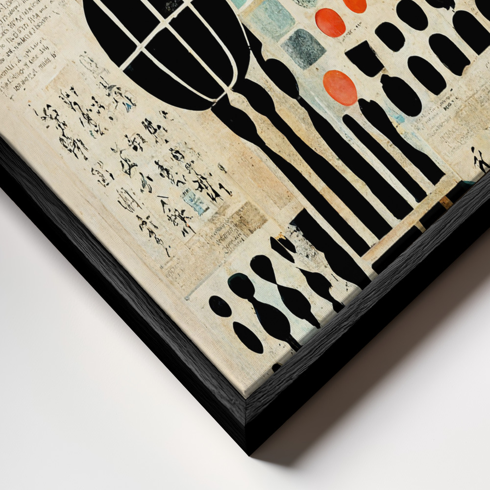 Canvas print - The Formula frame close up - black frame