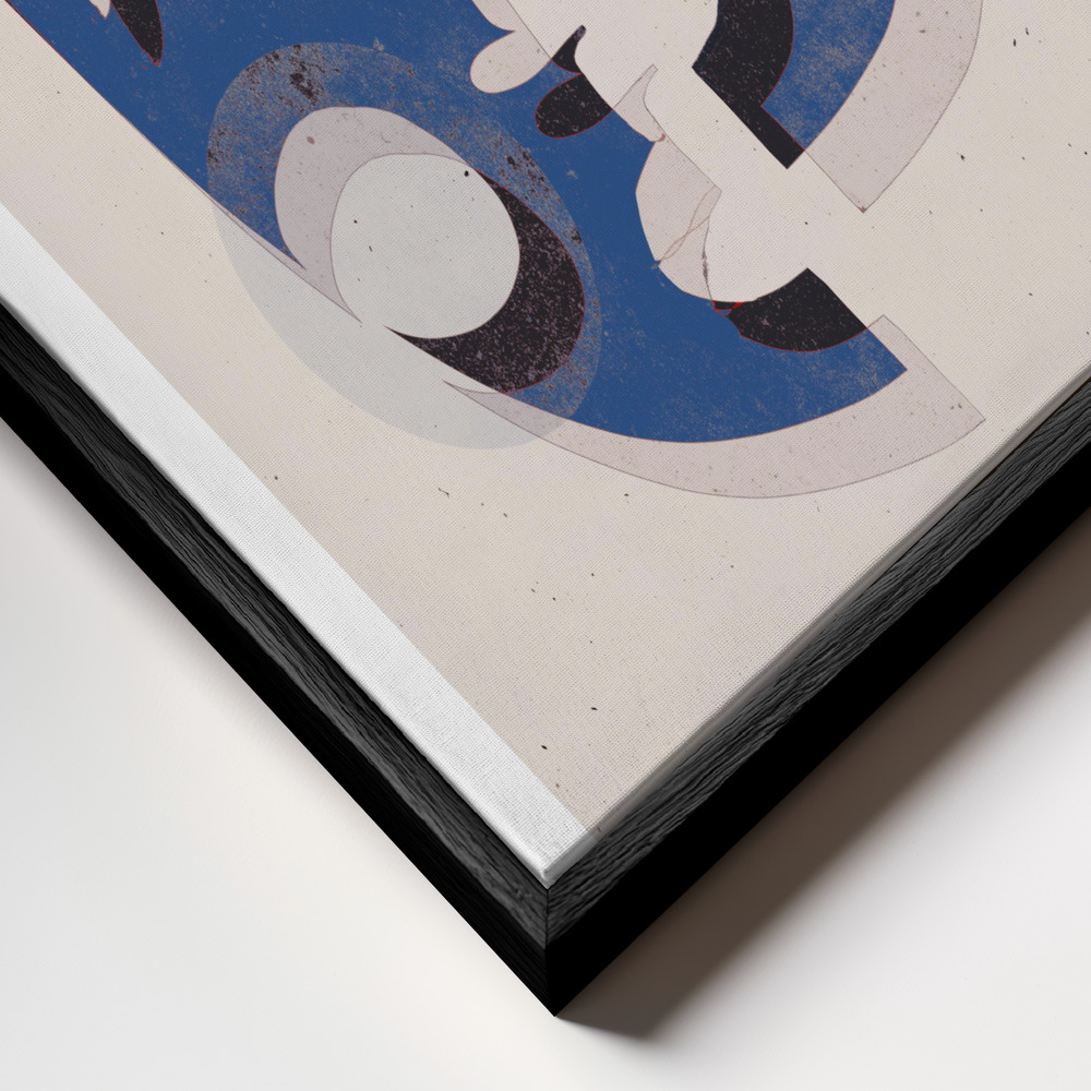 Canvas print - The Mask (Blue) frame close up - black frame