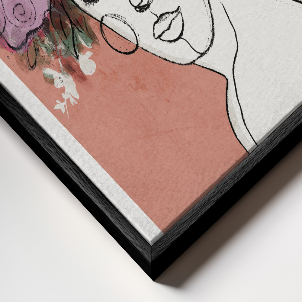 Canvas print - The Scent Of Flowers frame close up - black frame