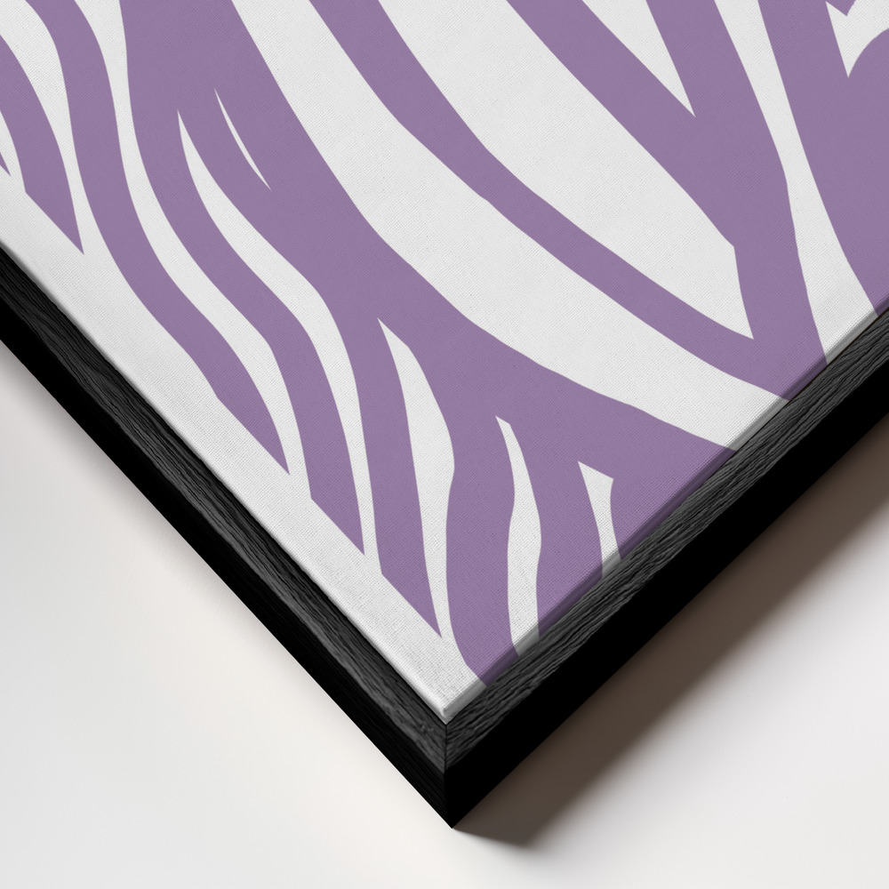 Lienzo - The Silence (Purple) primer plano del marco - marco negro