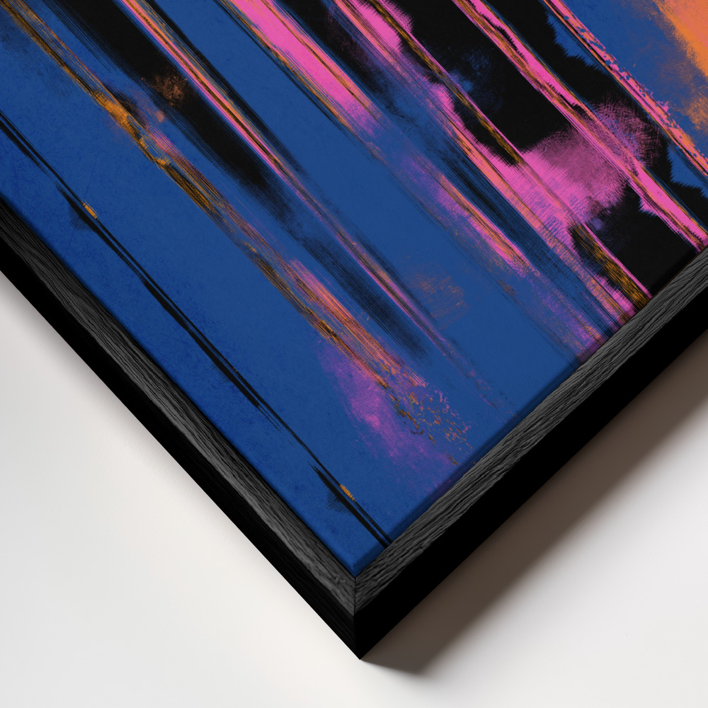 Canvas print - Time Machine (Blue) frame close up - black frame