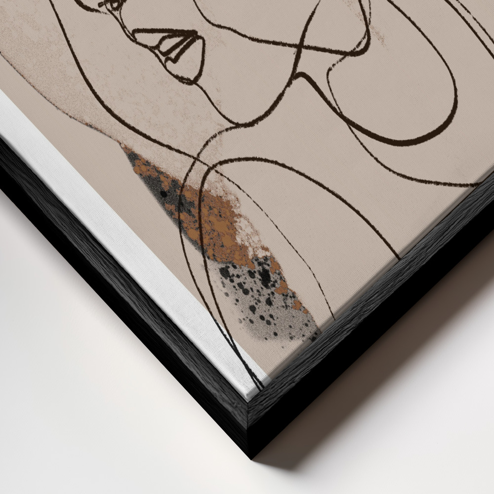 Canvas schilderi - Time Whispers frame close-up - zwart frame