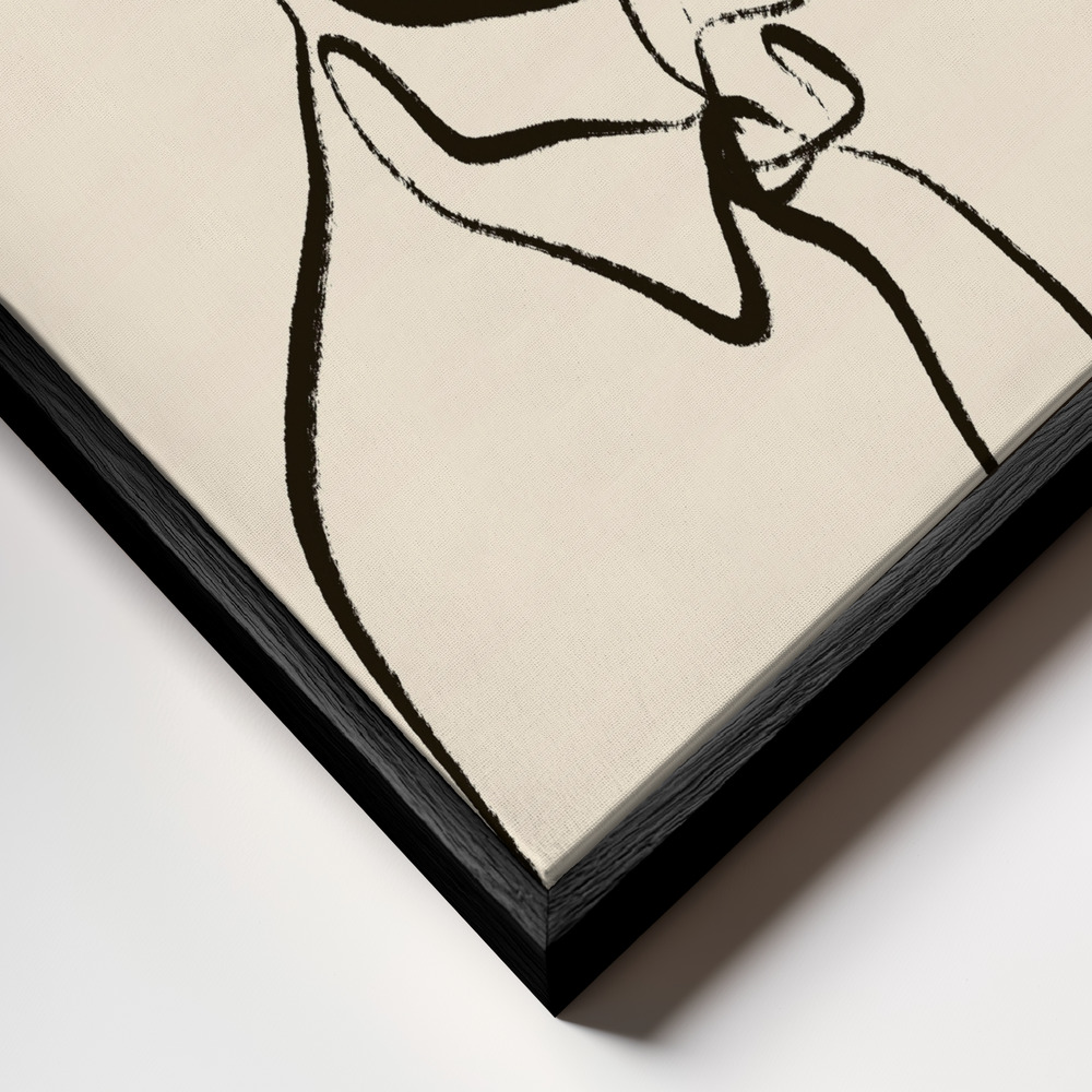 Toile - The Past And The Future cadre en gros plan - cadre noir