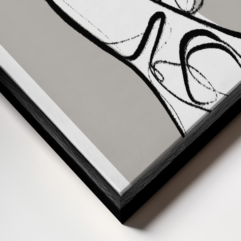 Toile - You And I cadre en gros plan - cadre noir