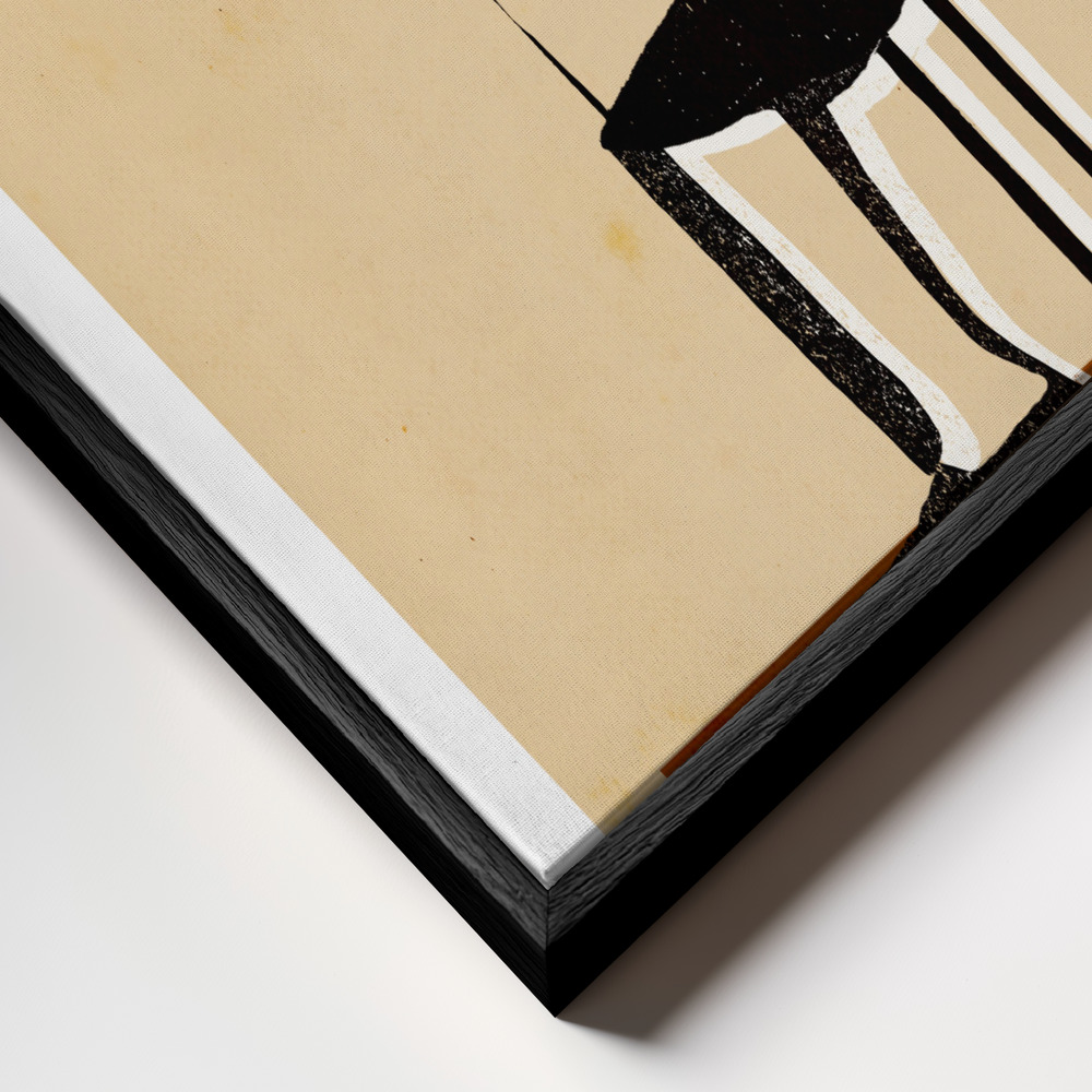 Canvas print - Le Monsieur frame close up - black frame