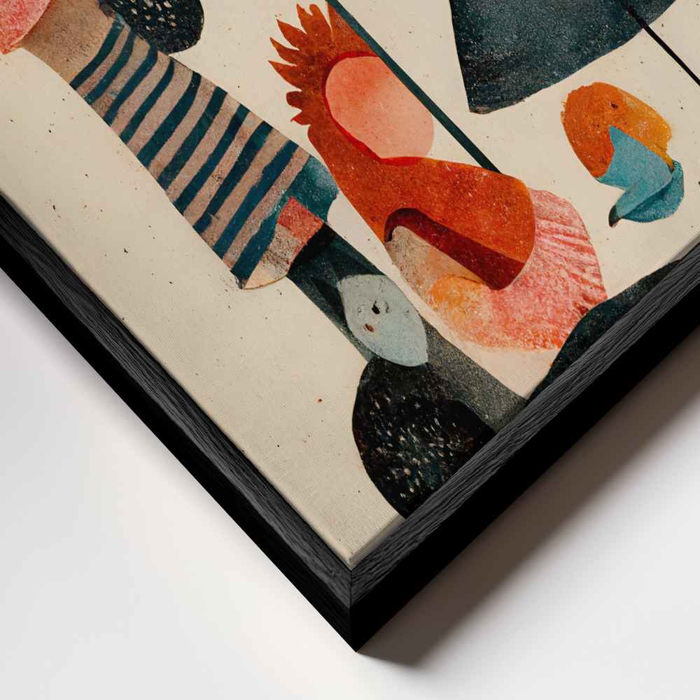 Leinwandbild - Granny And Friends rahmen Nahaufnahme - schwarzer Rahmen