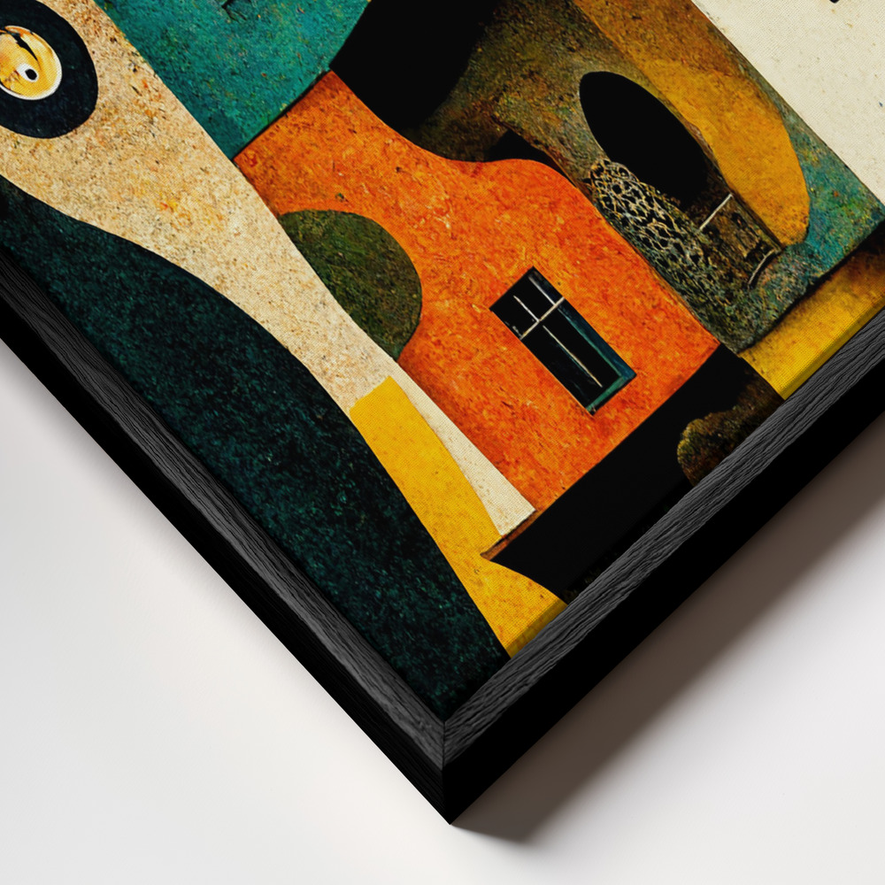 Toile - The Art House cadre en gros plan - cadre noir