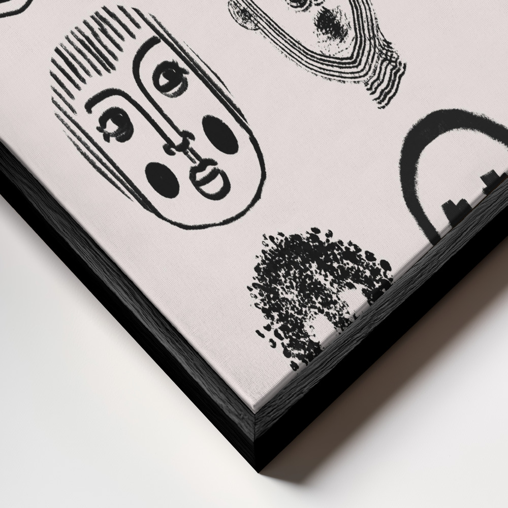 Canvas print - Twelve frame close up - black frame