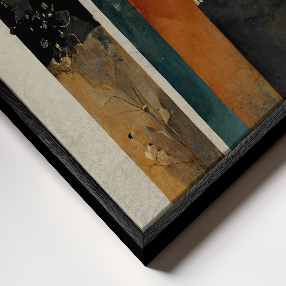 Canvas print - Geometric Stillife frame close up - black frame