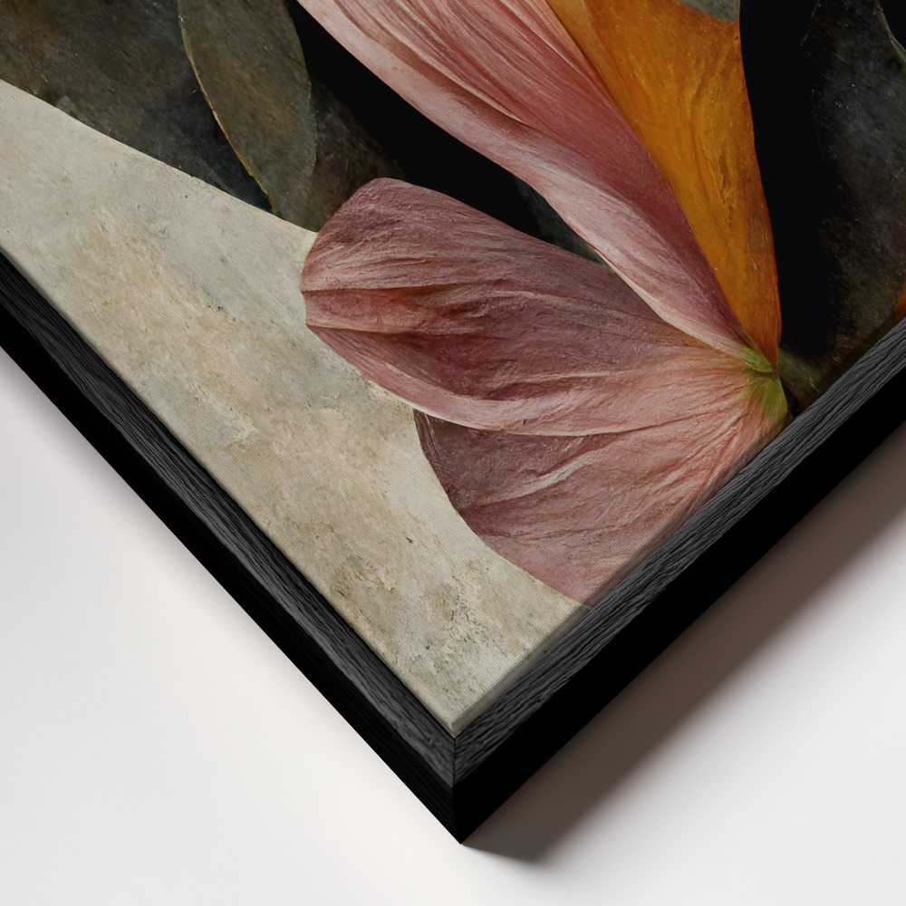 Canvas print - Grow frame close up - black frame