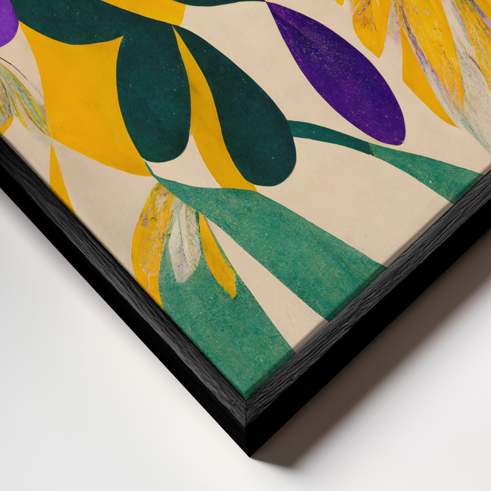 Toile - Spring flowers cadre en gros plan - cadre noir