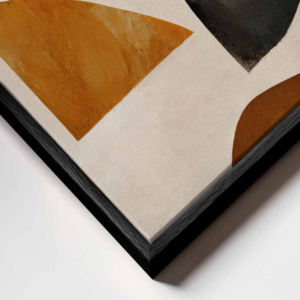 Toile - Rusty Shapes cadre en gros plan - cadre noir