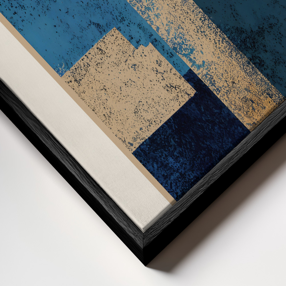 Toile - Blue Vase cadre en gros plan - cadre noir