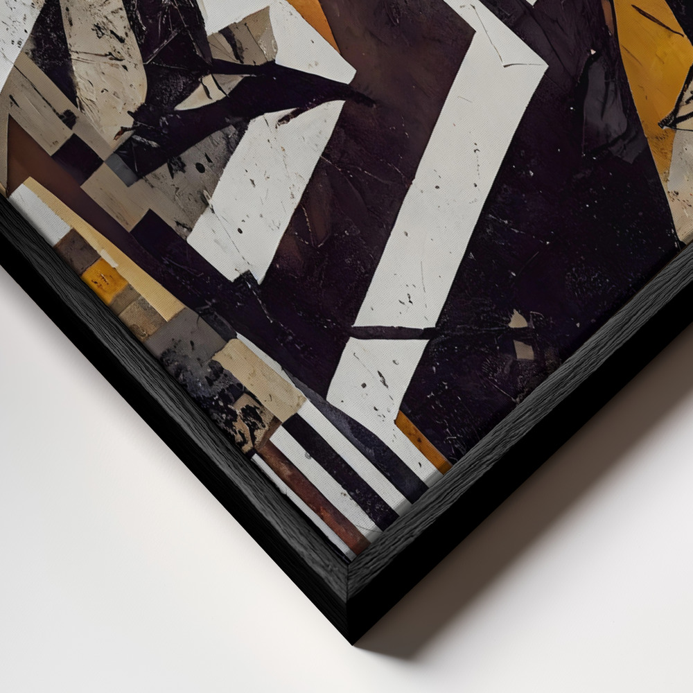 Canvas print - Collage No 1 frame close up - black frame