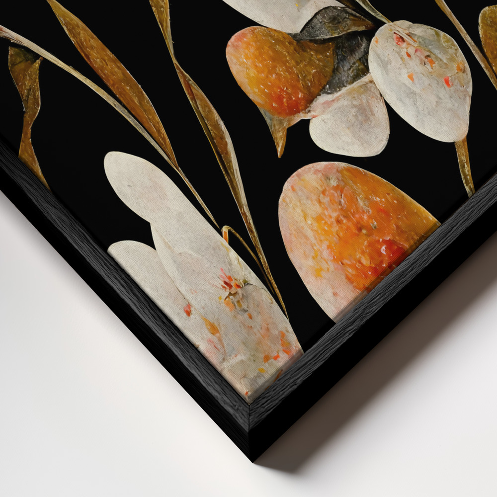 Canvas taulu - Wild Oranges kehys lähikuvassa - musta kehys