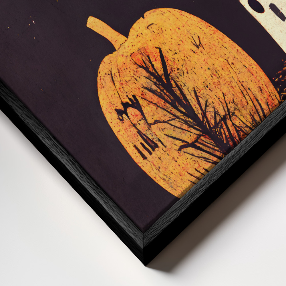 Stampe su tela - Boo! primo piano della cornice - cornice nera