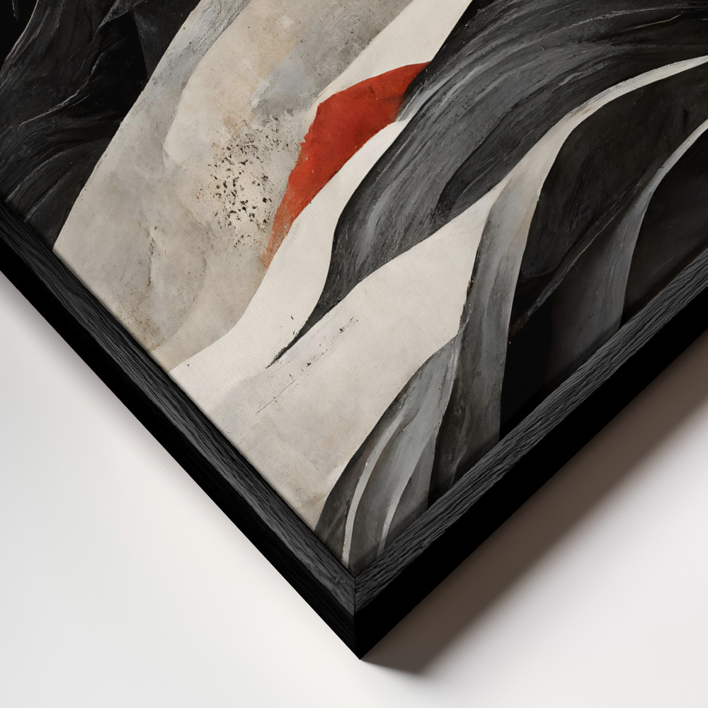 Toile - Red Mountains cadre en gros plan - cadre noir