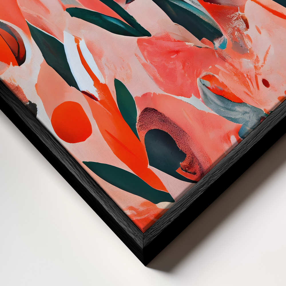 Toile - Wild Tulips cadre en gros plan - cadre noir